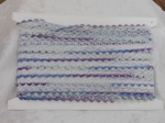 Feather Edge Eyelet Lace Per Meter 38mm Purple/Mint/Blue
